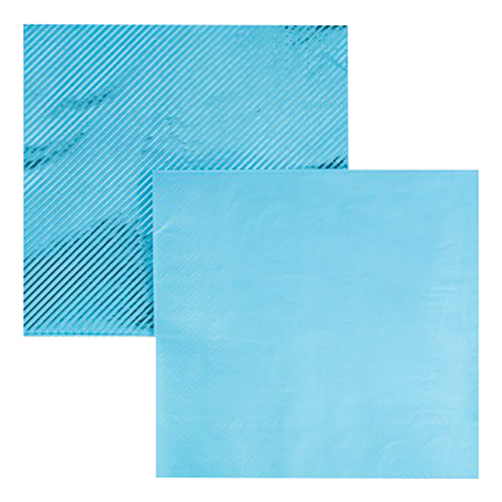 фото Бумажные салфетки веселая затея голубые 33 х 33 см 6 шт