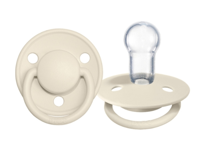 Пустышка BIBS De Lux Silicone 0+ мес. Ivory