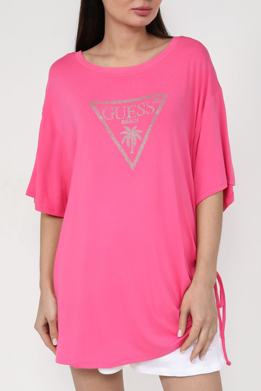 

Футболка женская Guess E4GI00 K68D2 розовая L, Розовый, E4GI00 K68D2