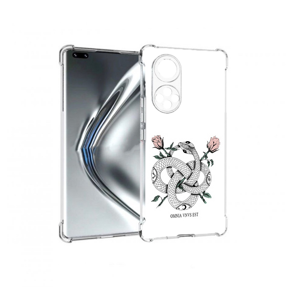 

Чехол MyPads Tocco для Honor 50 Pro нарисованная змея абстракция (PT195008.23.502), Прозрачный, Tocco