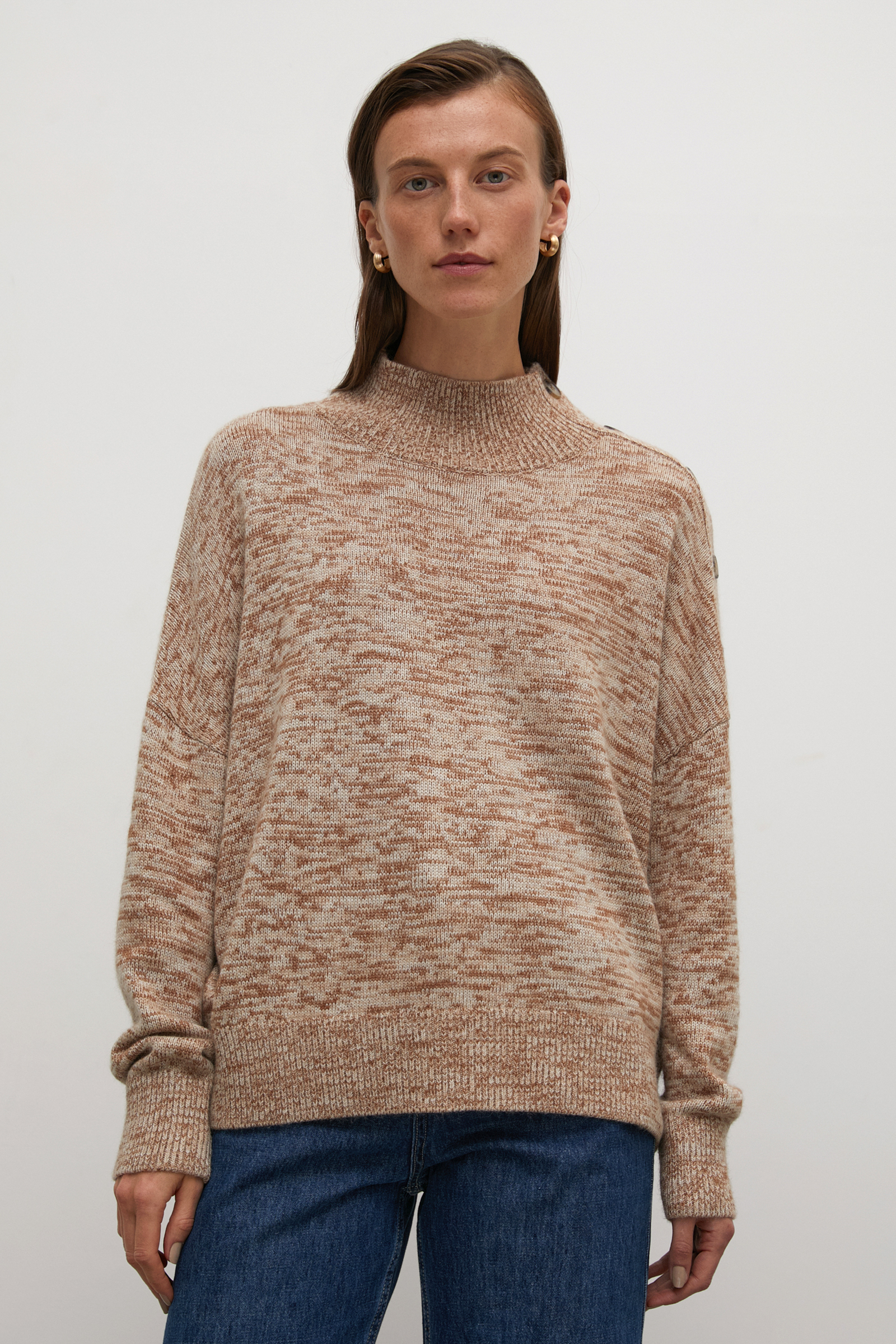 

Джемпер женский Finn Flare FWC11123 бежевый XL, FWC11123