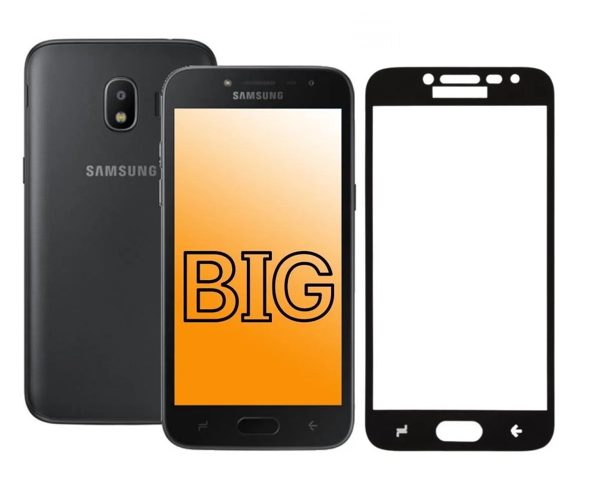 

Защитное стекло для Samsung Galaxy J2 (2018) с черной рамкой BIG, Galaxy J2 (2018)