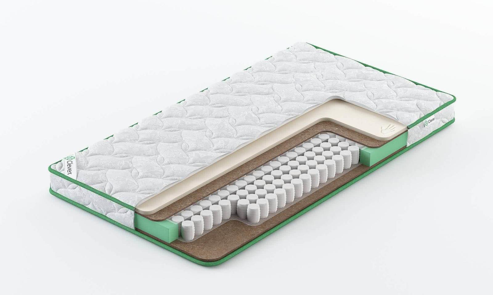 

Матрас анатомический пружинный Clever Young Firm 105х200х13, Белый, Young Firm