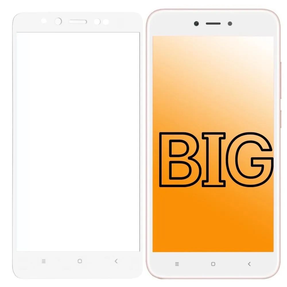

Защитное стекло для Xiaomi Redmi Note 5A и Redmi Note 5A Prime с белой рамкой BIG, Redmi Note 5A