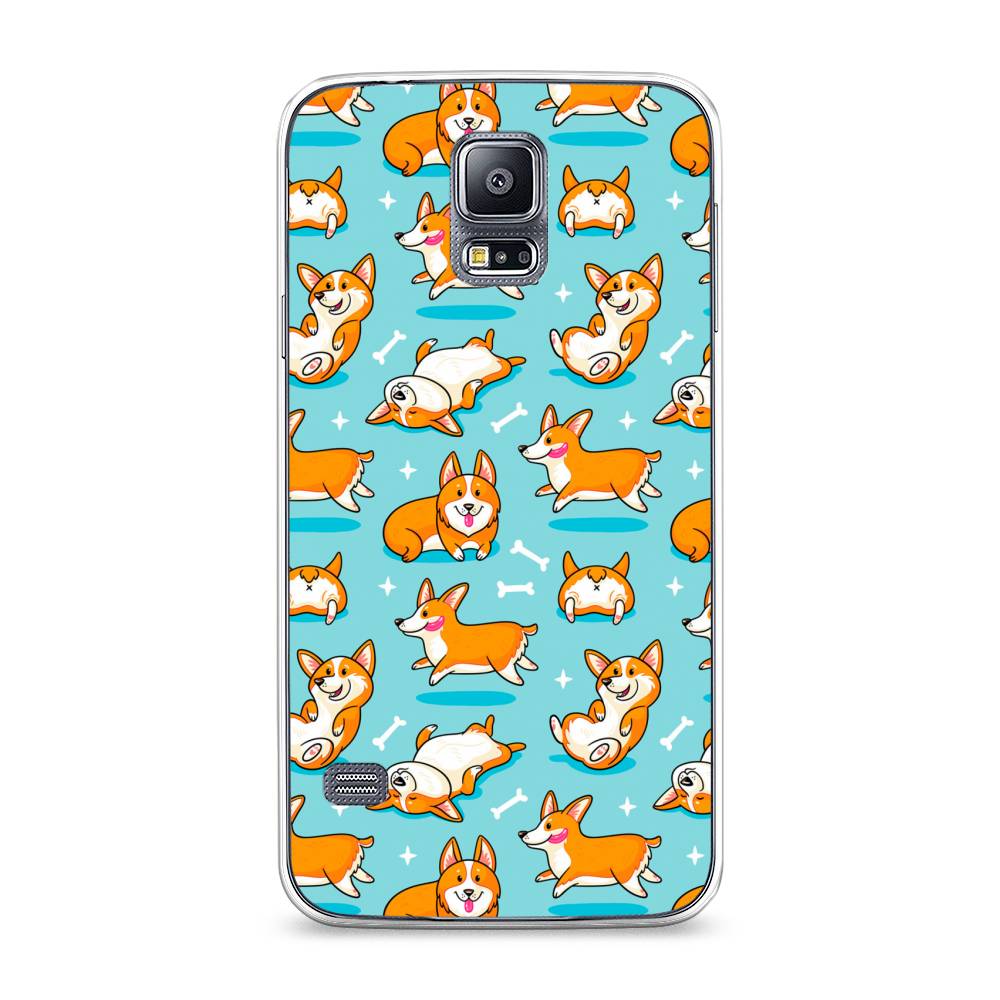 

Чехол Awog на Samsung Galaxy S5 "Веселые корги", Коричневый, 24150-2
