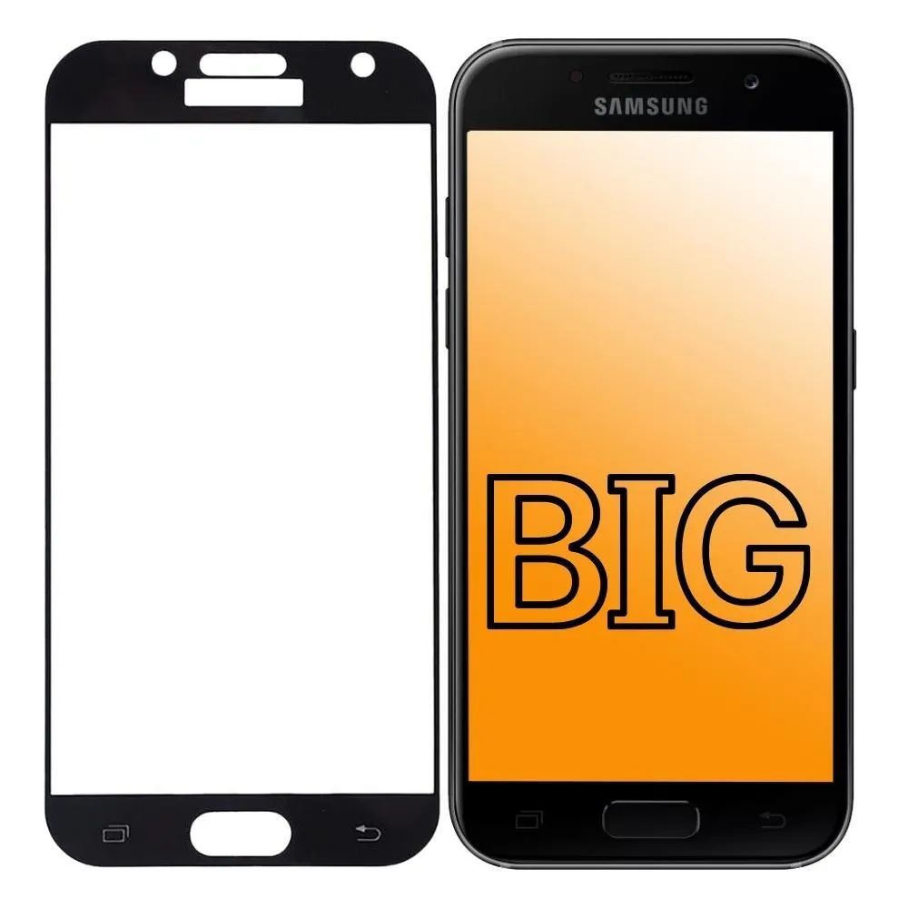

Защитное стекло для Samsung Galaxy A3 (2017) с черной рамкой BIG, Galaxy A3 (2017)