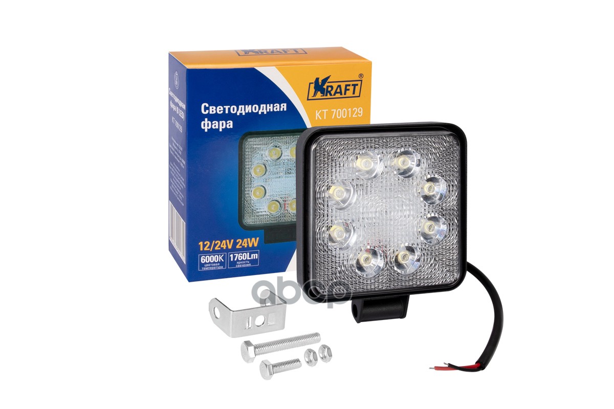 

Светодиодная фара 8led 9-60v 24w kraft kt 700129 kraft kt700129 KRAFT KT700129