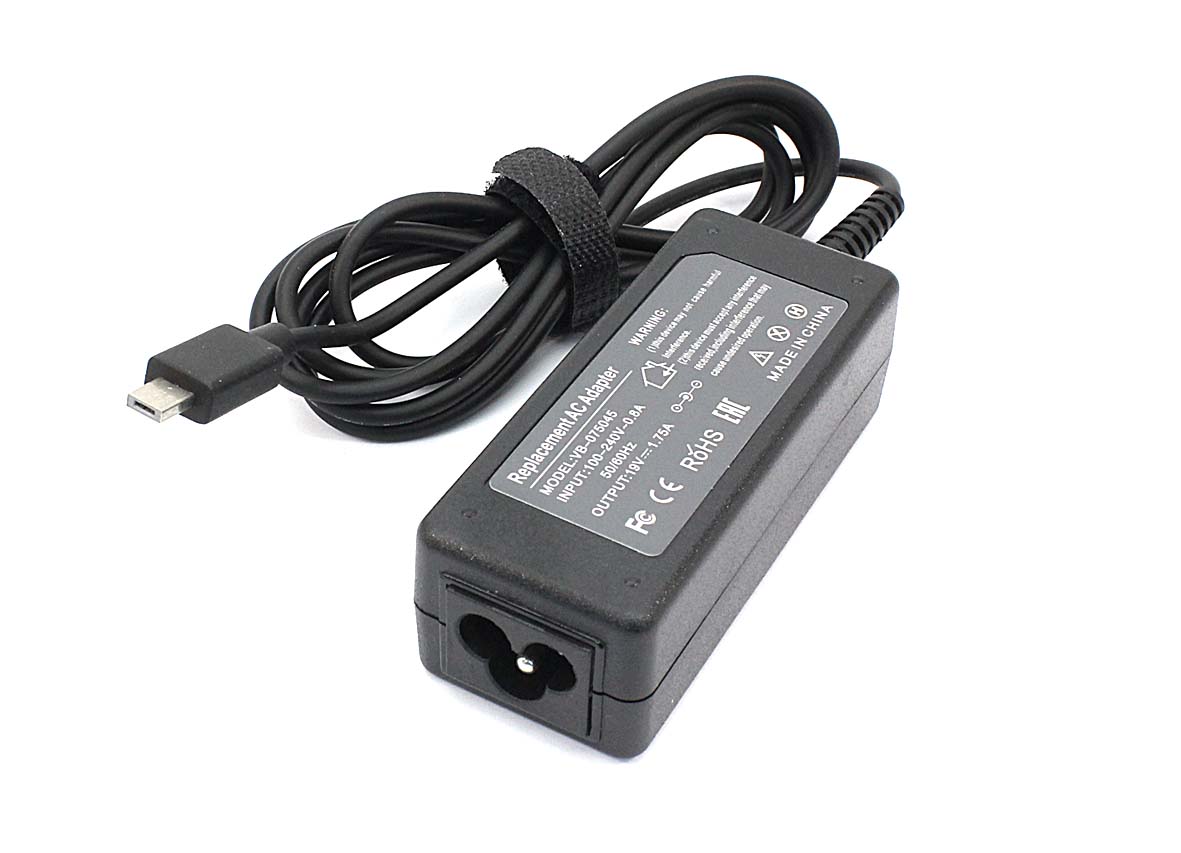 фото Сетевой адаптер для ноутбуков asus 19v 1.75a 33w micro usb travel charger oem