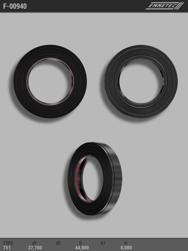 

Сальник рулевой рейки EMMETEC 27.7x44x8 (7V1) F-00940, F-00940, F00940