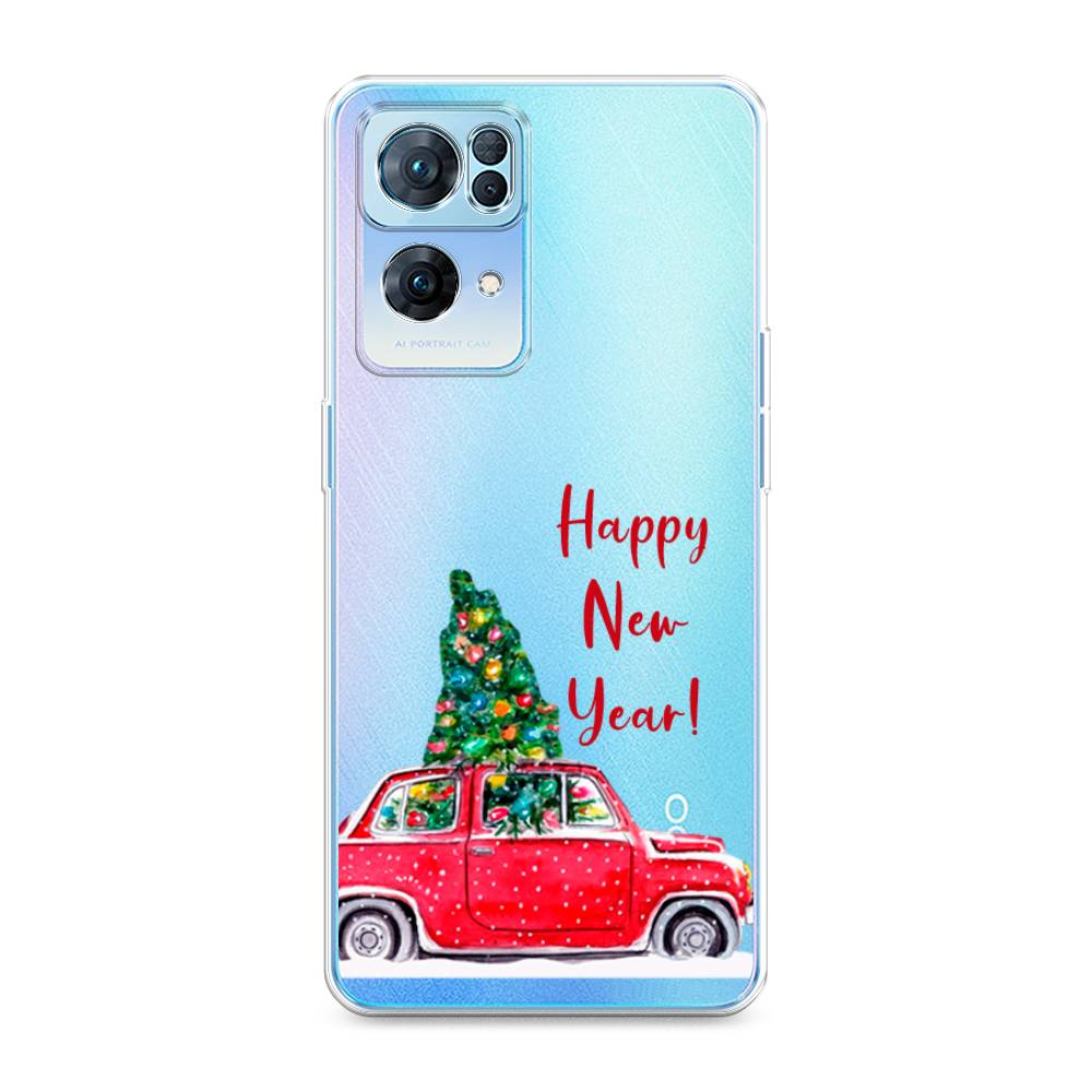 

Чехол на Oppo Reno 7 Pro "Happy New Year", Красный;зеленый, 258250-5