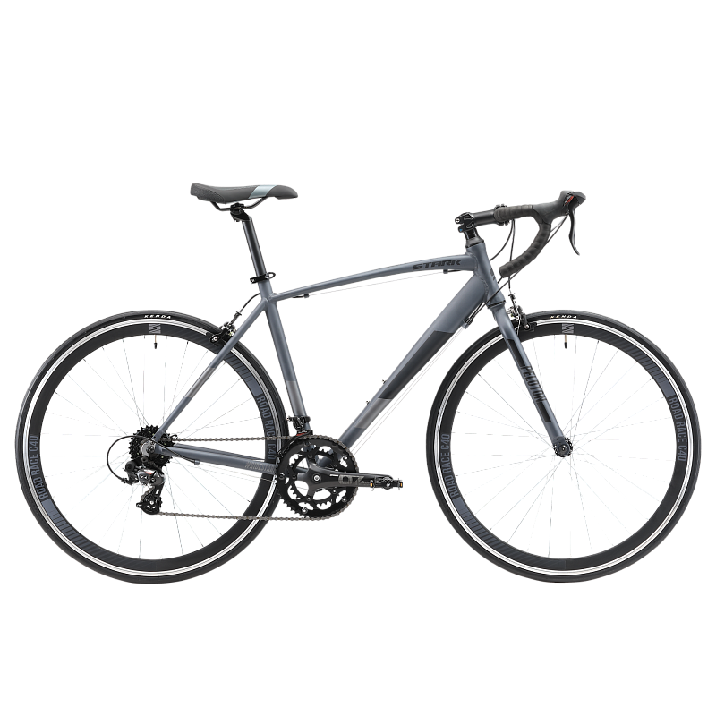 Шоссейный велосипед Stark Peloton 700.1 (2022) серый/чёрный, рама 20