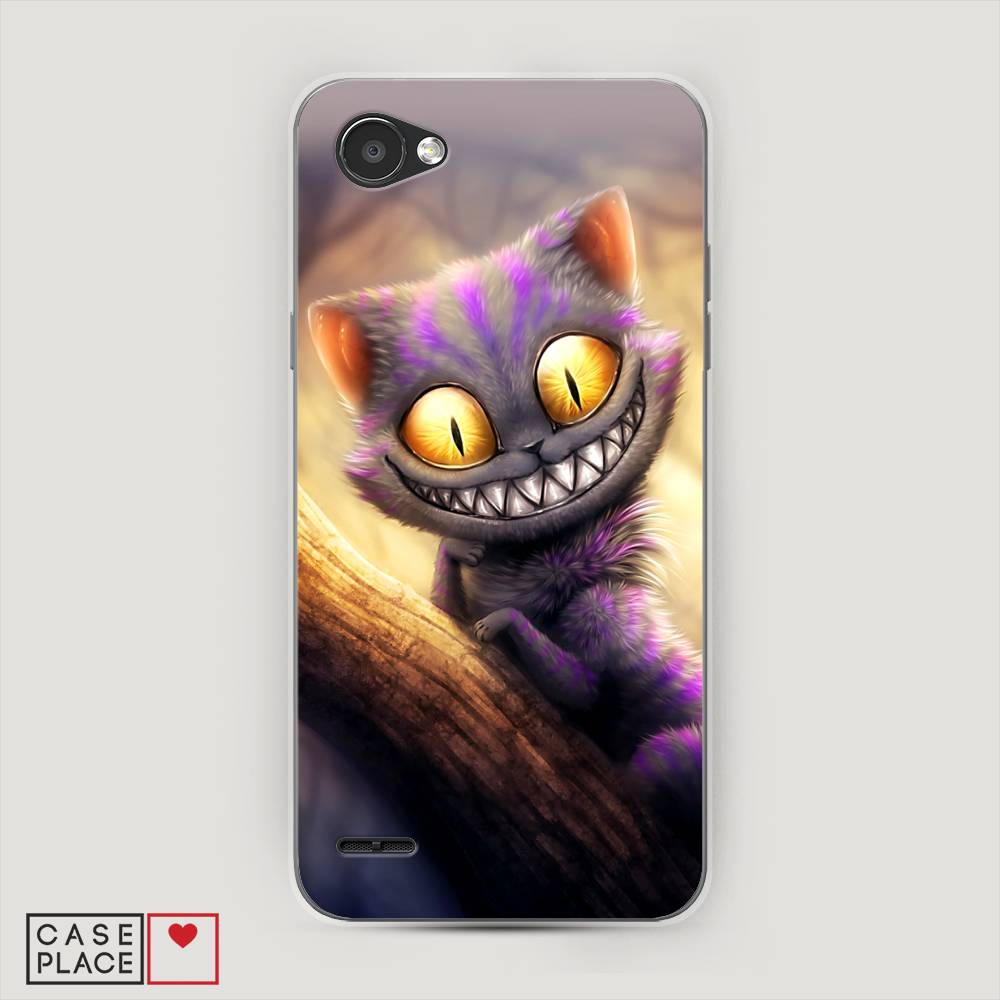 

Чехол Awog на LG Q6 "Cheshire Cat", Фиолетовый;желтый, 83150-1