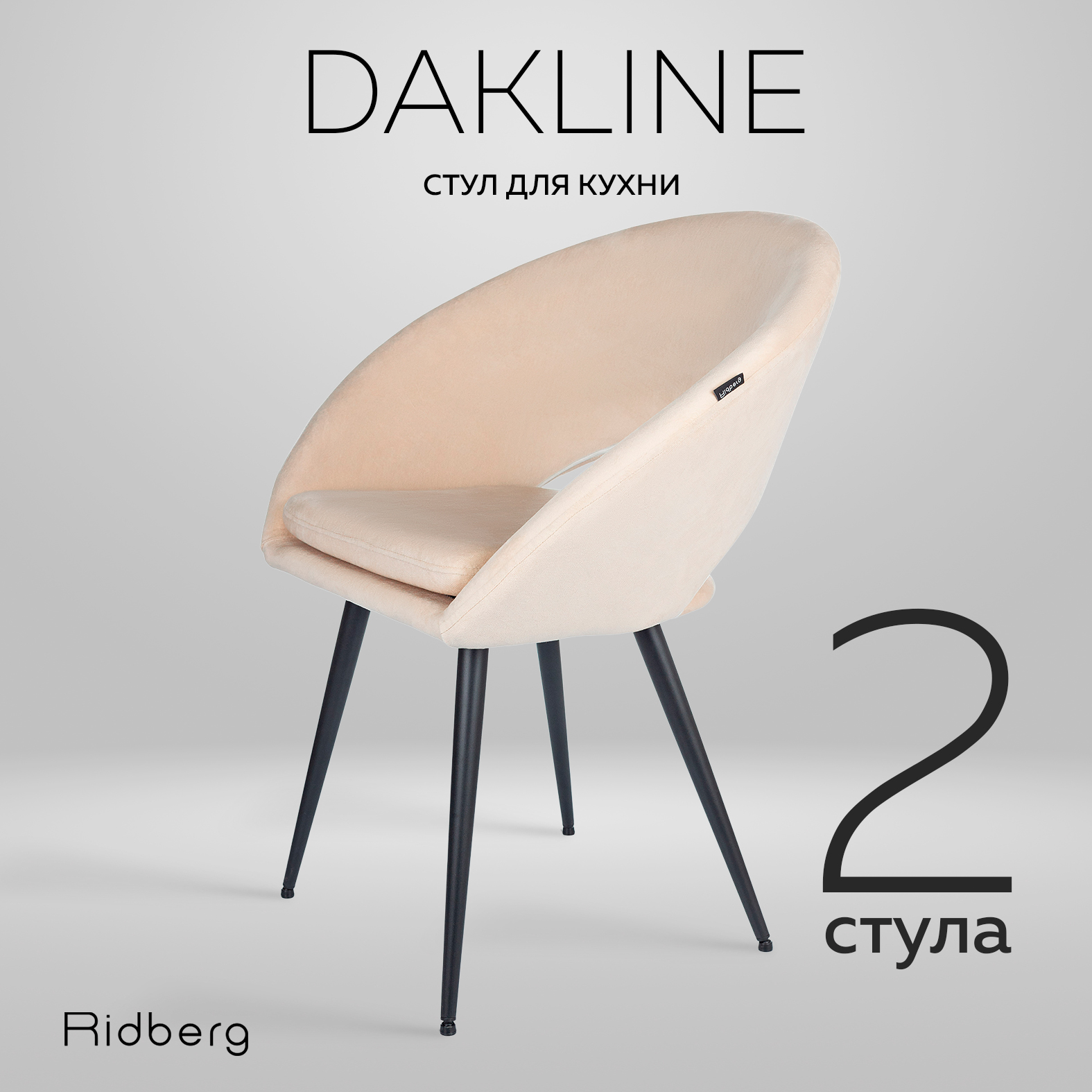 Стул Ridberg Dakline 2 шт Beige 11490₽