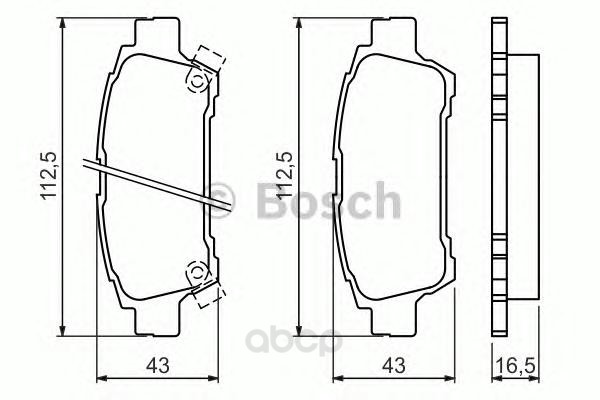 

Тормозные колодки Bosch дисковые 986424762