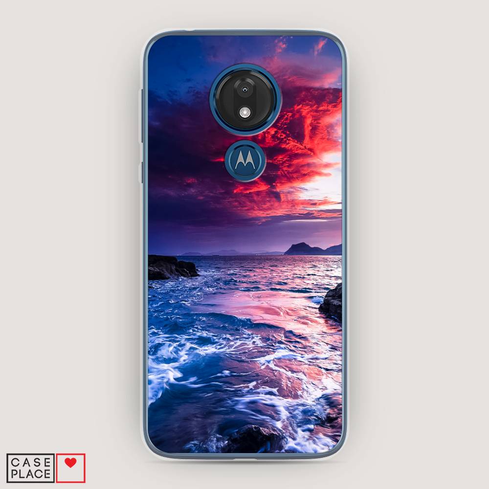 

Чехол Awog на Motorola Moto G7 / Моторола Мото G7 "Волны 1", Разноцветный, 241150-4