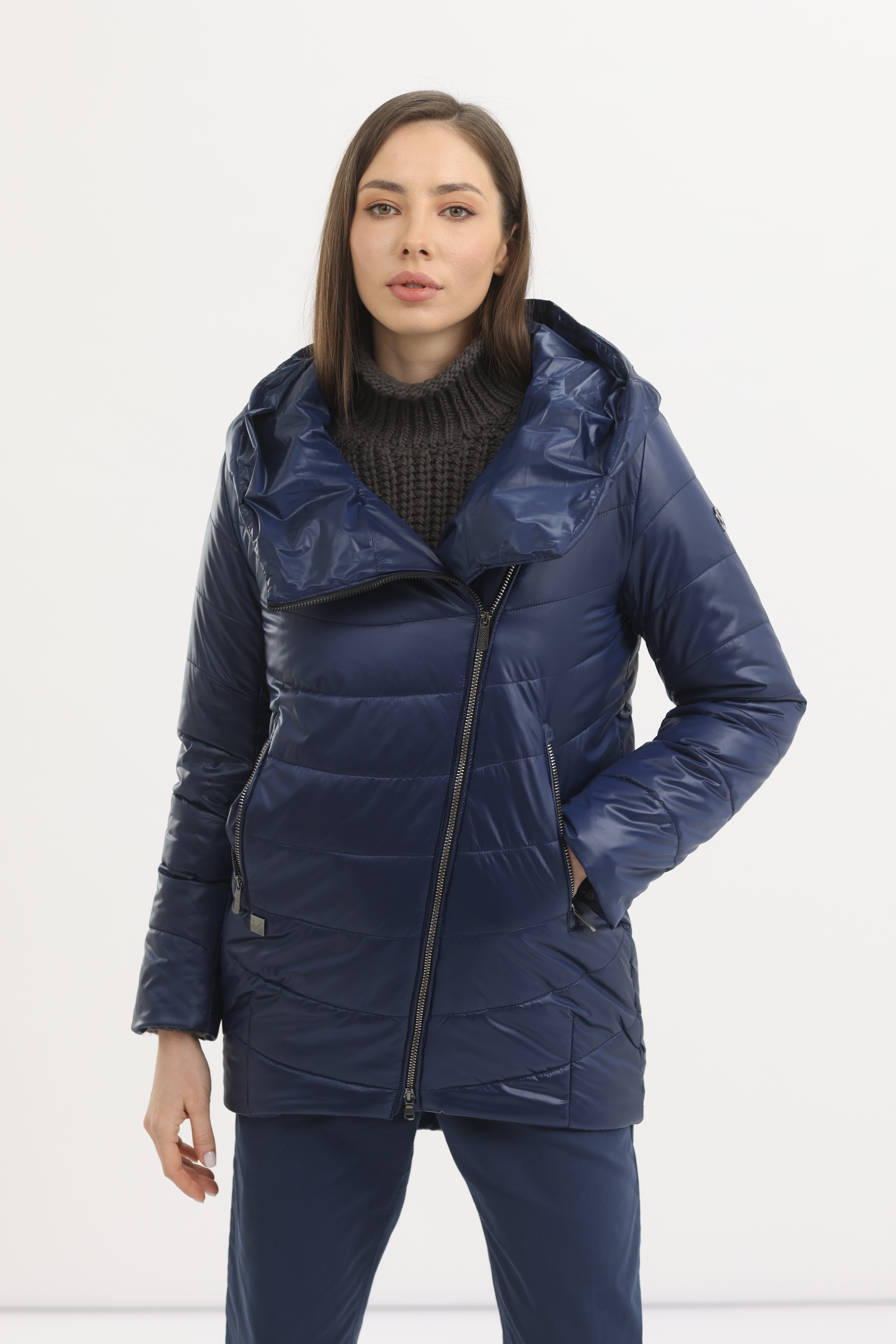 

Куртка женская Avi A-14018 синяя 46 EU, Синий, A-14018