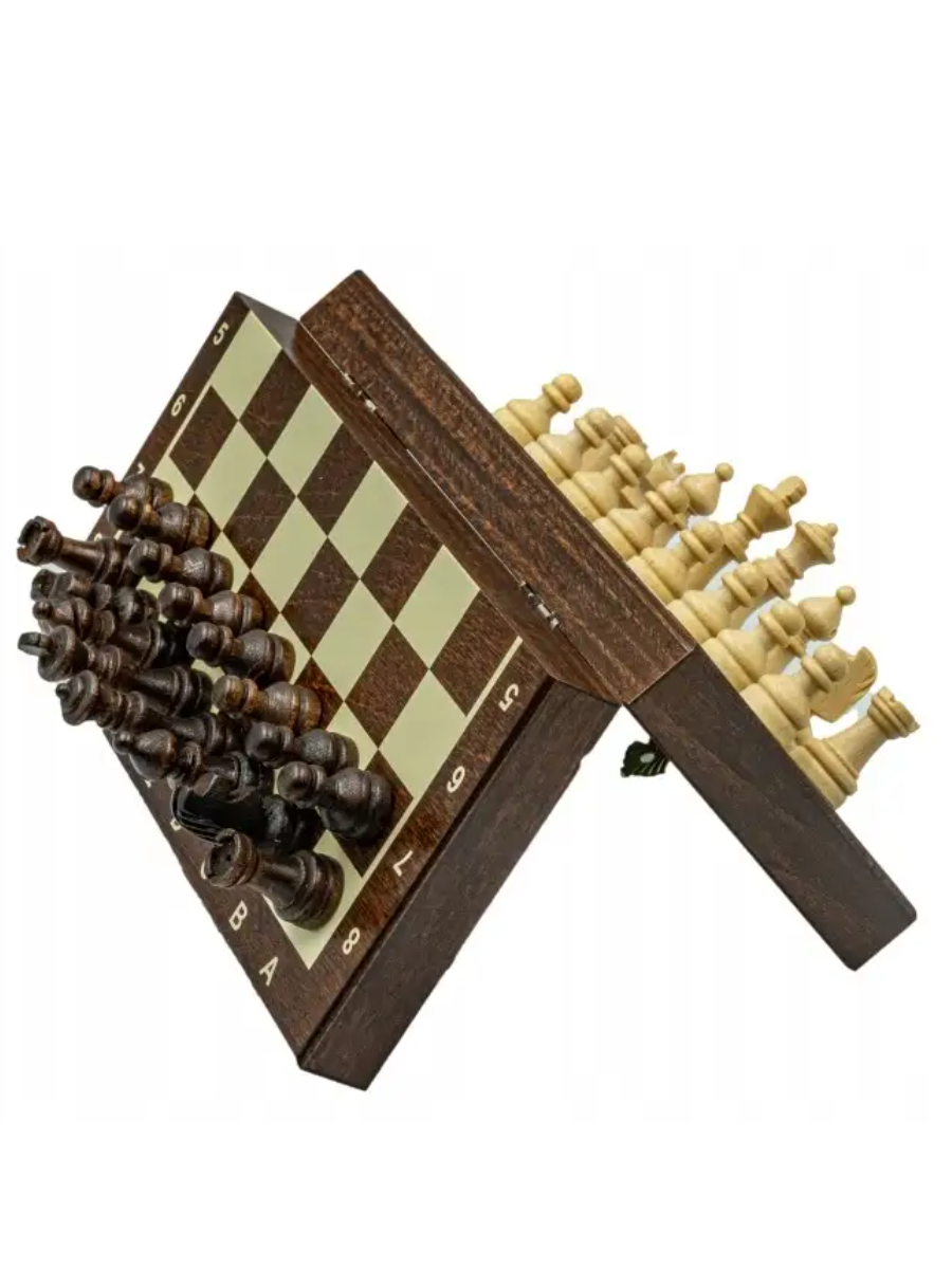 Шахматы школьные Madon магнитные, 27 см, 140шs 1шт коричневый