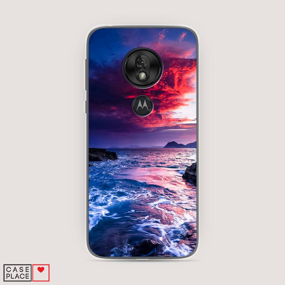 

Чехол Awog на Motorola Moto G7 Play / Моторола Мото G7 Play "Волны 1", Разноцветный, 241250-4