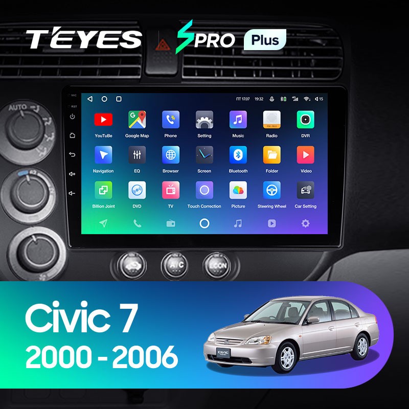 Штатная магнитола Teyes SPRO Plus 432 Honda Civic 7 2000-2006 3369500₽