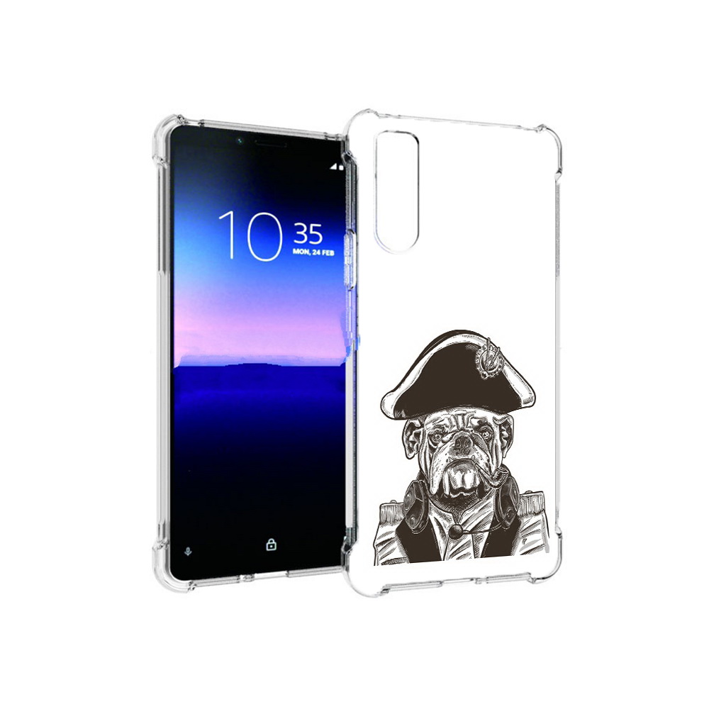 

Чехол MyPads Tocco для Sony Xperia 10 II мопс генерал (PT158941.227.483), Прозрачный, Tocco