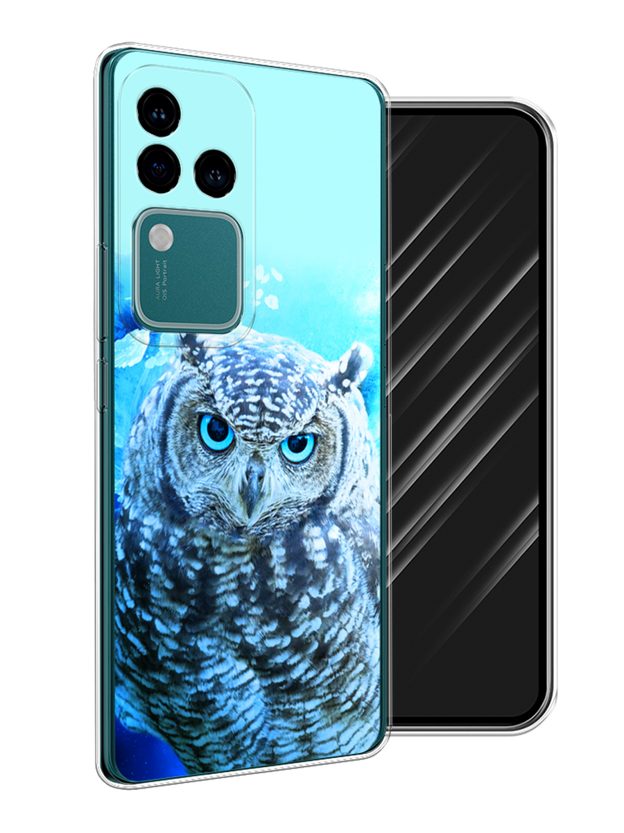 

Чехол Awog на Vivo V30 Pro/S18 Pro "Сова арт 7", Синий;голубой, 2610050-1