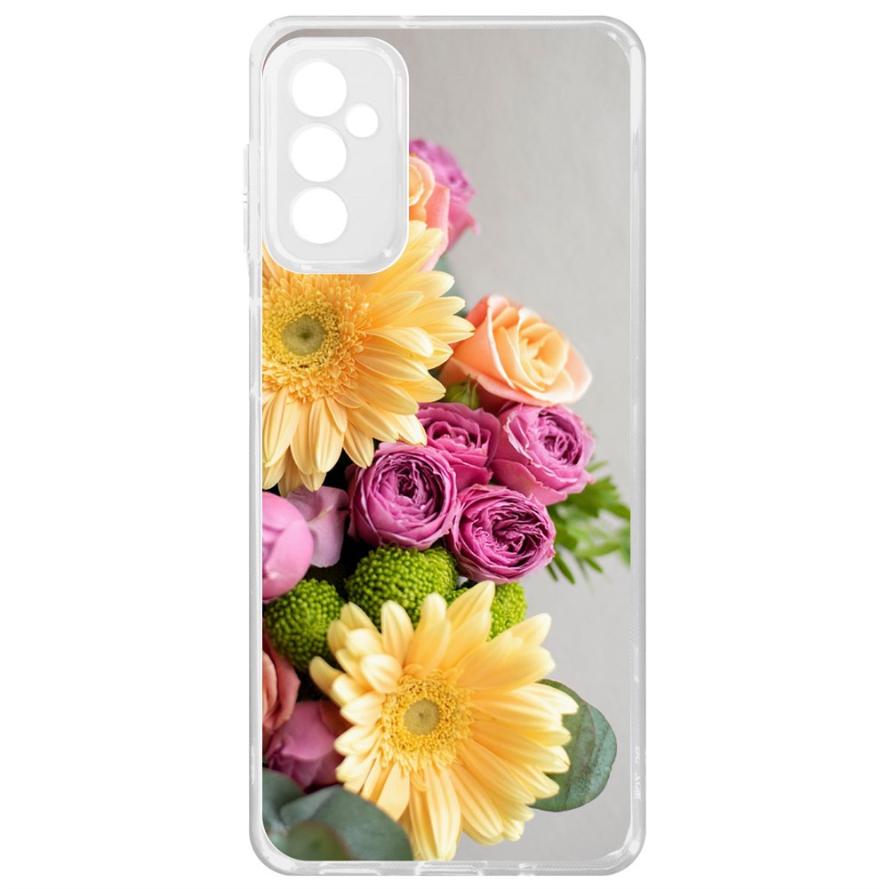 фото Чехол-накладка krutoff clear case букет для samsung galaxy m52 (m525)