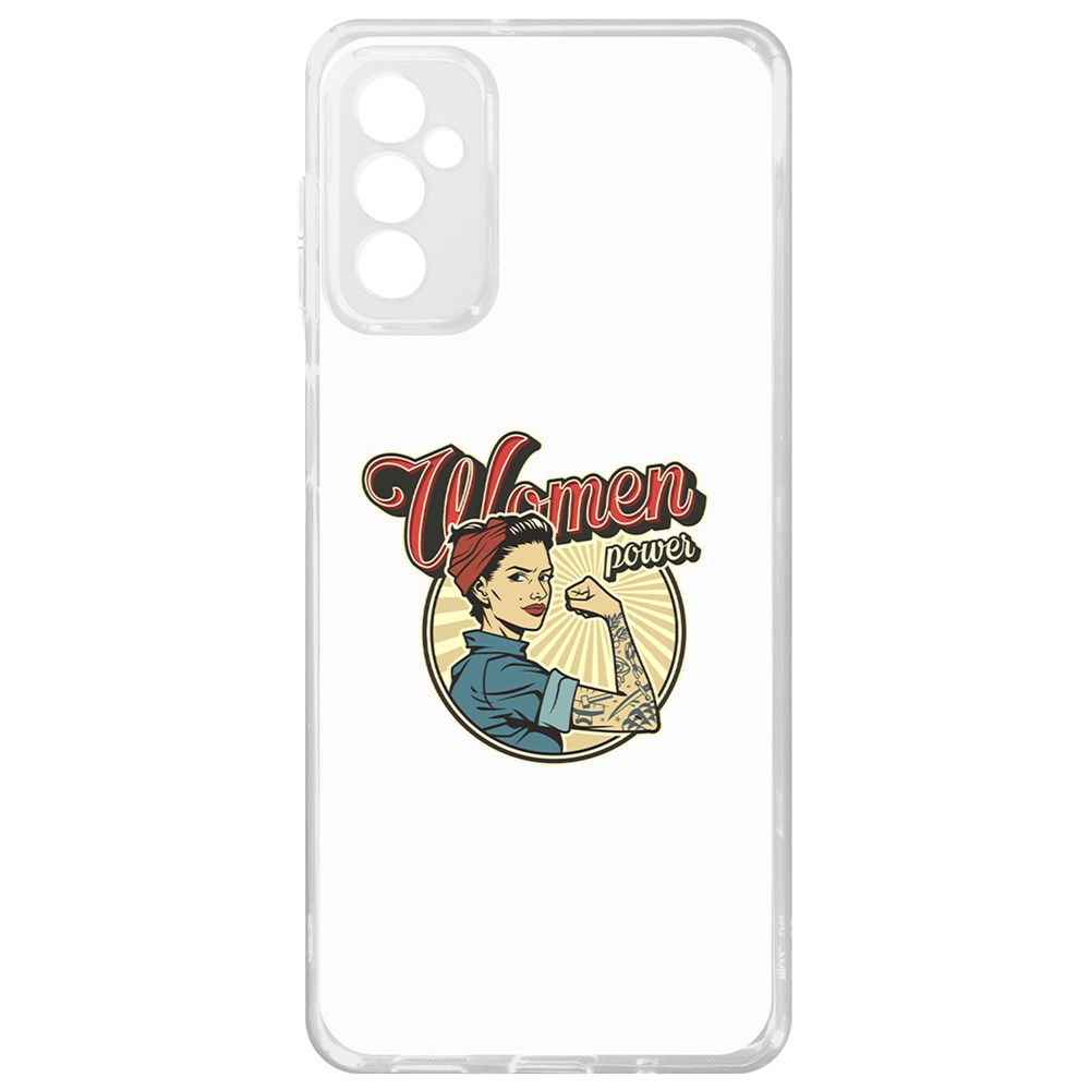 фото Чехол-накладка krutoff clear case women power для samsung galaxy m52 (m525)