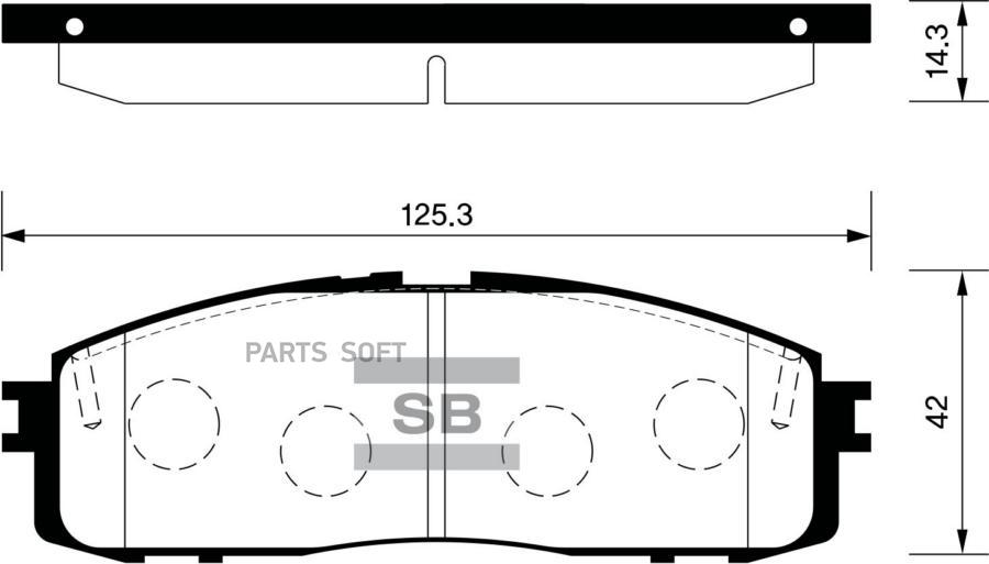 

Колодки задние TOYOTA Avensis I/Carina E/Corolla E10/E11 SANGSIN BRAKE SP1123