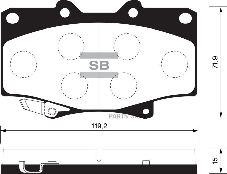 

Колодки передние TOYOTA Land Cruiser 80 SANGSIN BRAKE SP1217