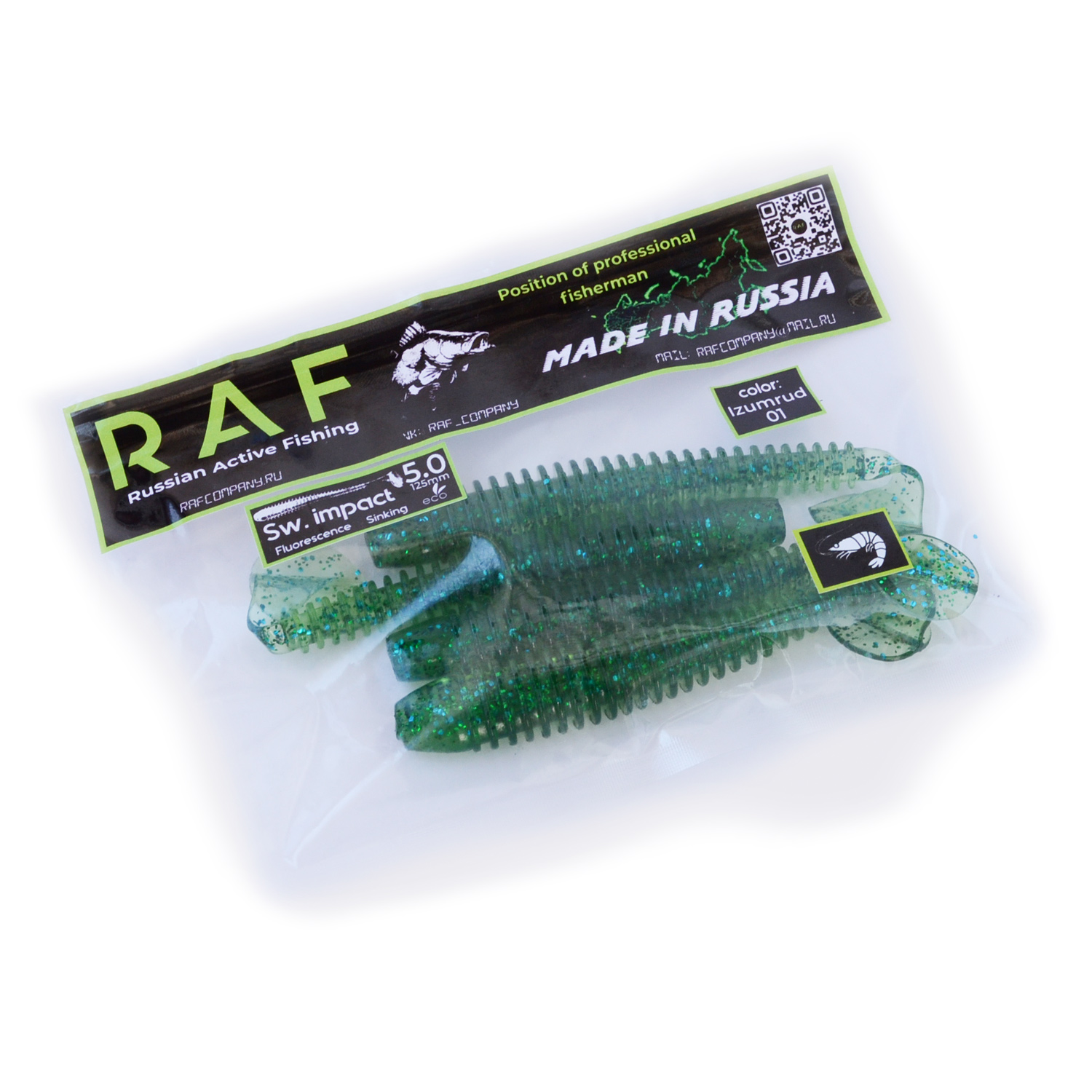 

Силикон Raf Sw. Impact 5.0" Izumrud 01, Зеленый, 00-00027225