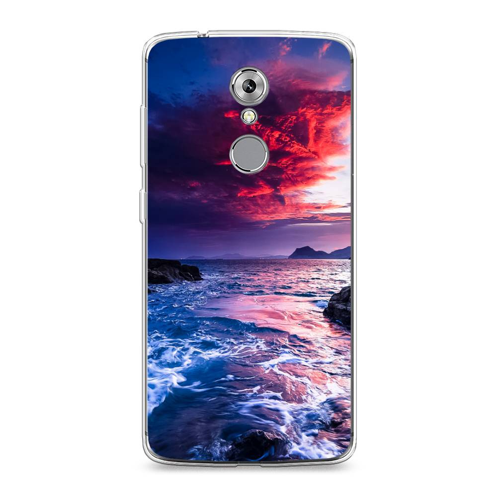 

Чехол Awog на ZTE Axon 7 / ЗТЕ Axon 7 "Волны 1", Разноцветный, 131450-4
