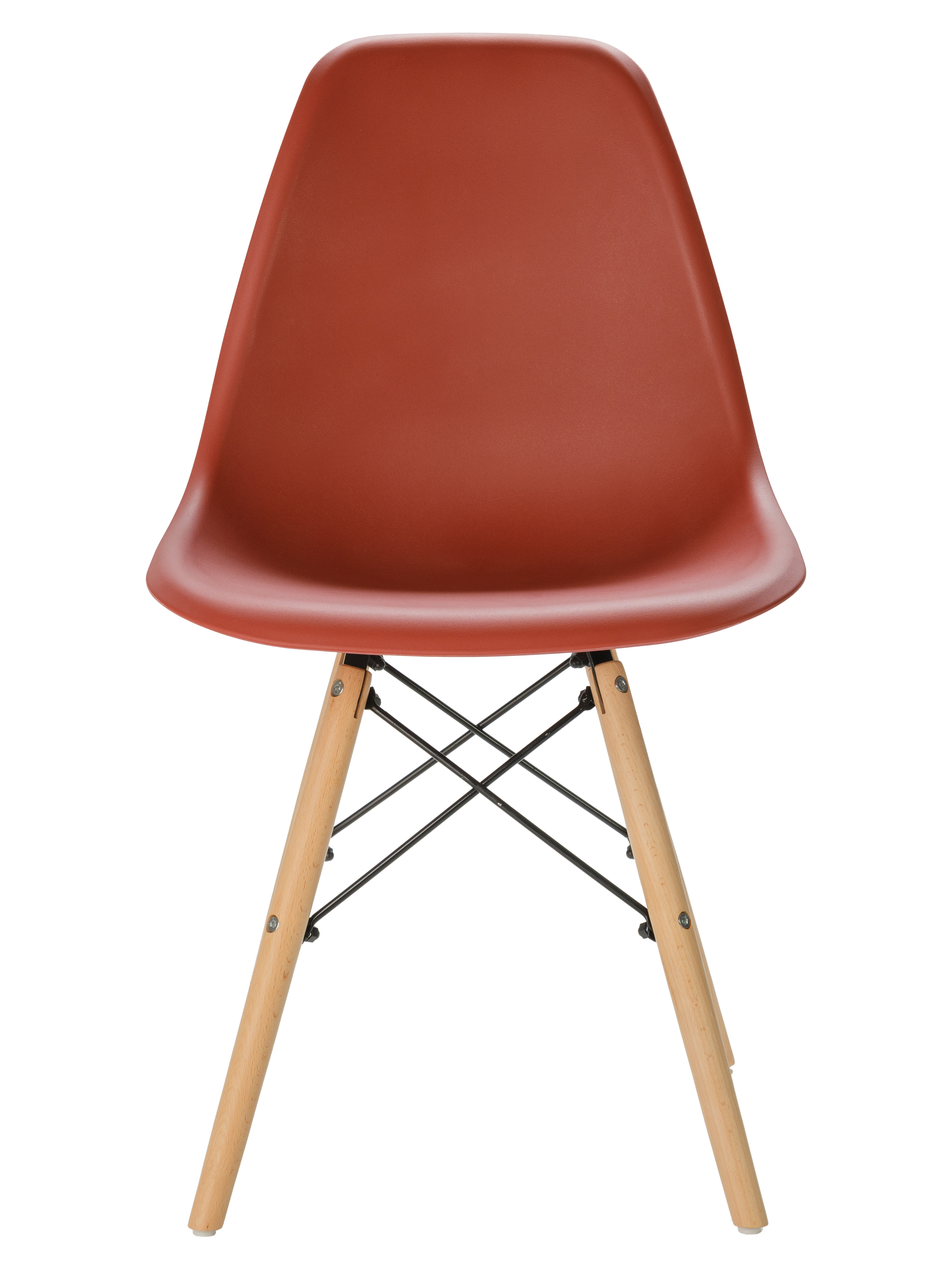 фото Стул для кухни leon group eames dsw красно-коричневый