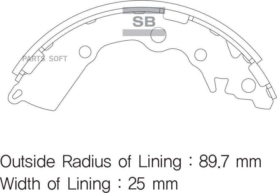 

Тормозные колодки Sangsin brake барабанные SA156