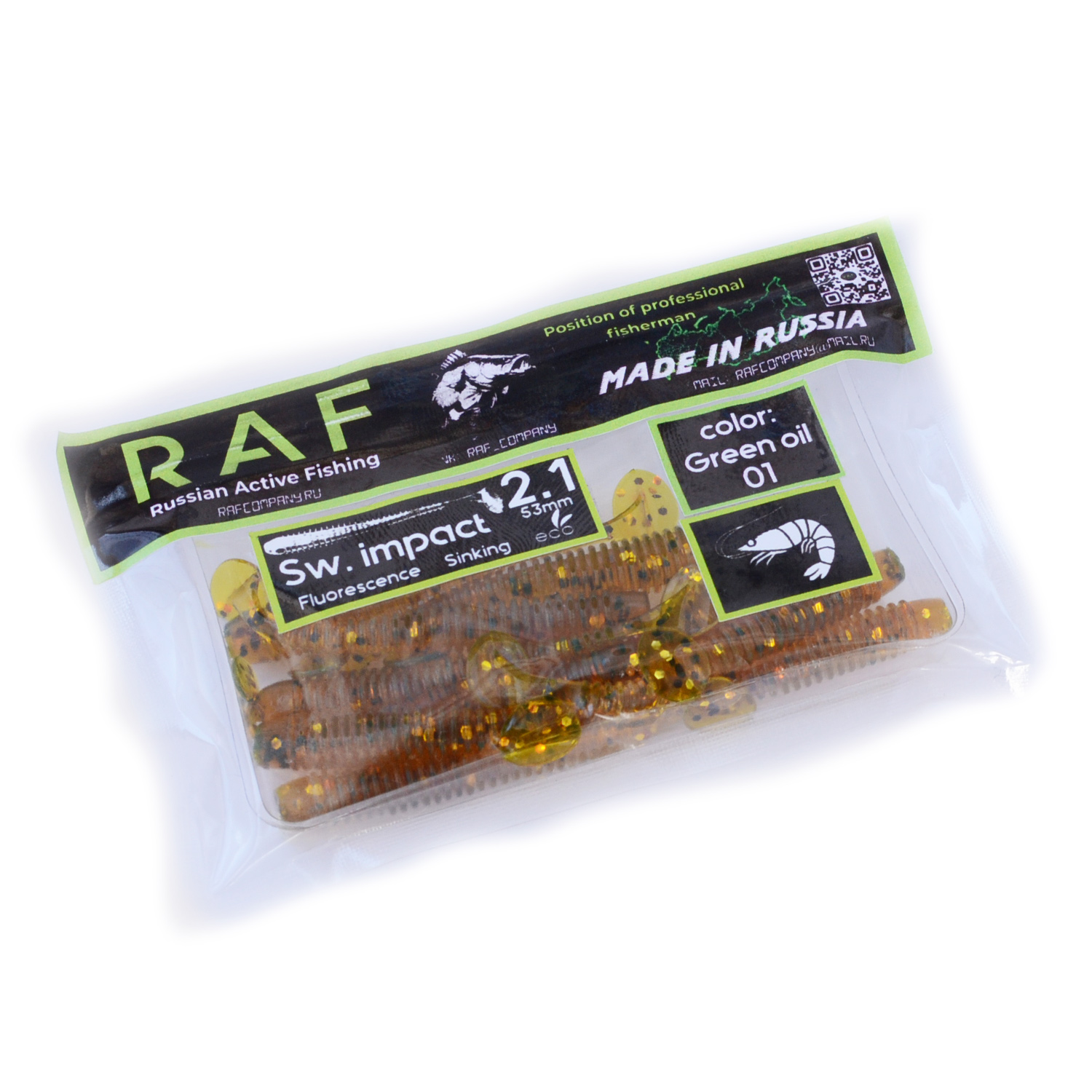 

Силикон Raf Sw. Impact 2.1" Green Oil 01, Зеленый, 00-00027178