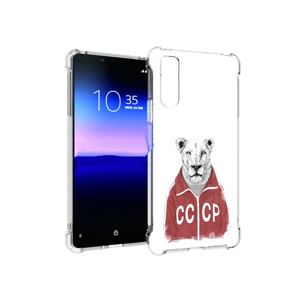 

Чехол MyPads Tocco для Sony Xperia 10 II львица ссср (PT158941.227.450), Прозрачный, Tocco