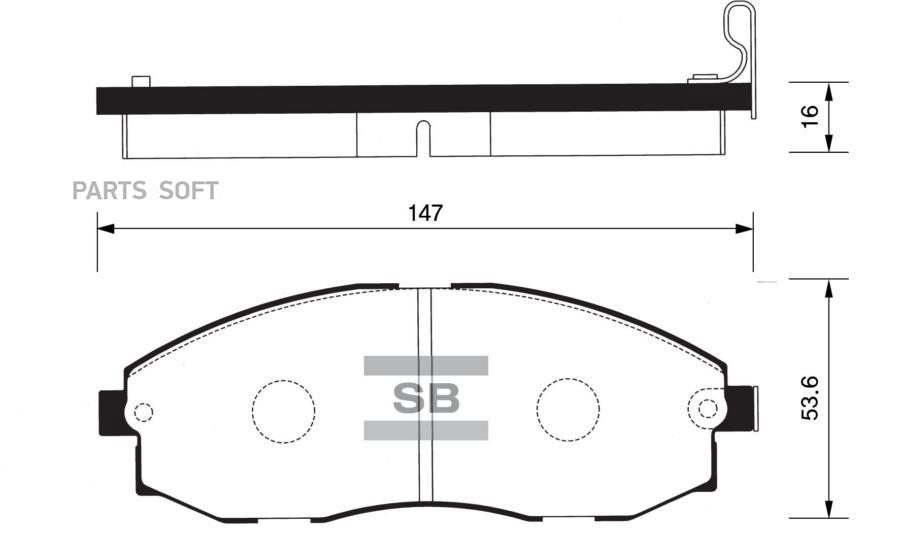 

Тормозные колодки Sangsin brake передние SP1099