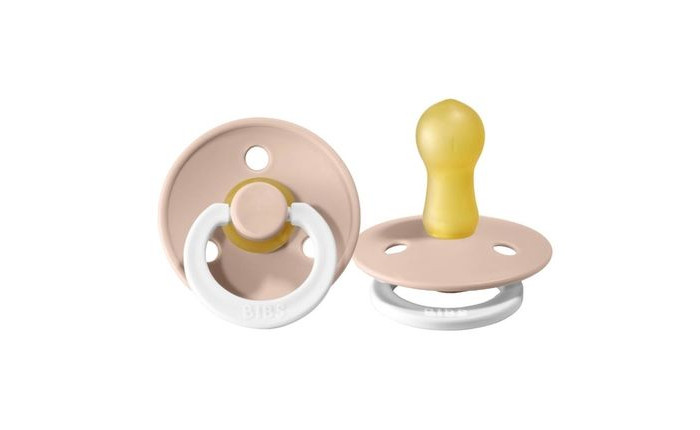

Пустышка BIBS Colour Glow латексная ночная 6+ мес. Blush, Розовый;белый, 200256