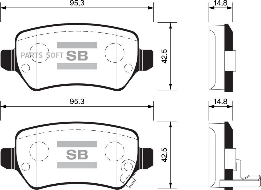 

Тормозные колодки Sangsin brake задние SP1536