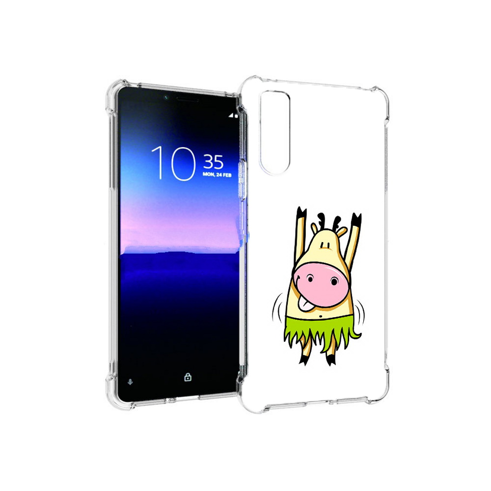 

Чехол MyPads Tocco для Sony Xperia 10 II Веселая корова (PT158941.227.42), Прозрачный, Tocco