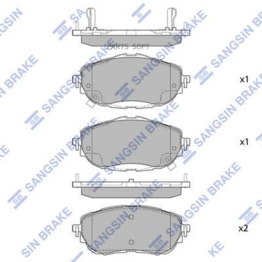 

Тормозные колодки Sangsin brake передние SP1700