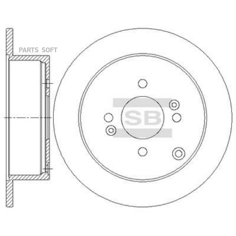 

Диск тормозной задний HYUNDAI Accent/i20/Verna/KIA RIO II SANGSIN BRAKE SD1080