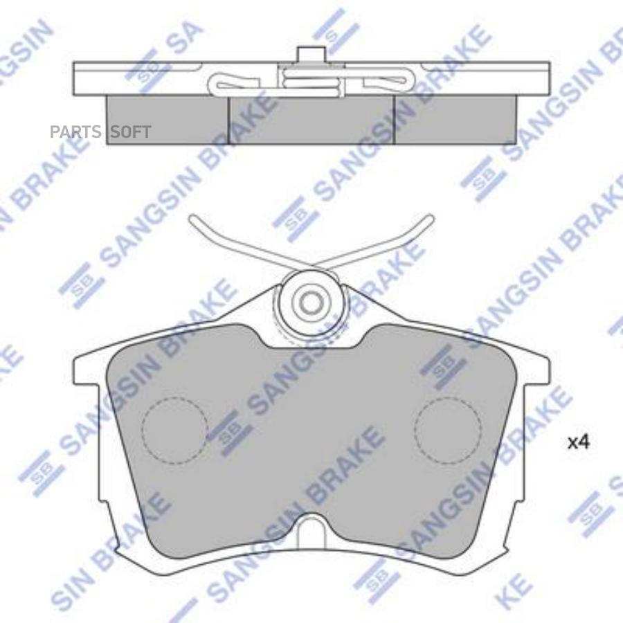 

Тормозные колодки Sangsin brake задние SP1635