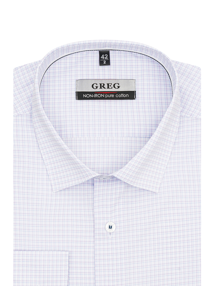 

Рубашка мужская Greg 00-00001415 фиолетовая 39, Фиолетовый, 00-00001415