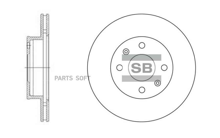 

Диск тормозной передний SANGSIN BRAKE SD2010