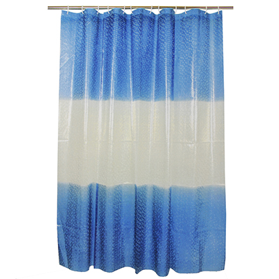 фото Vetta шторка для ванной, винил, 180x180см, 12 колец, 3d, полоски, синий