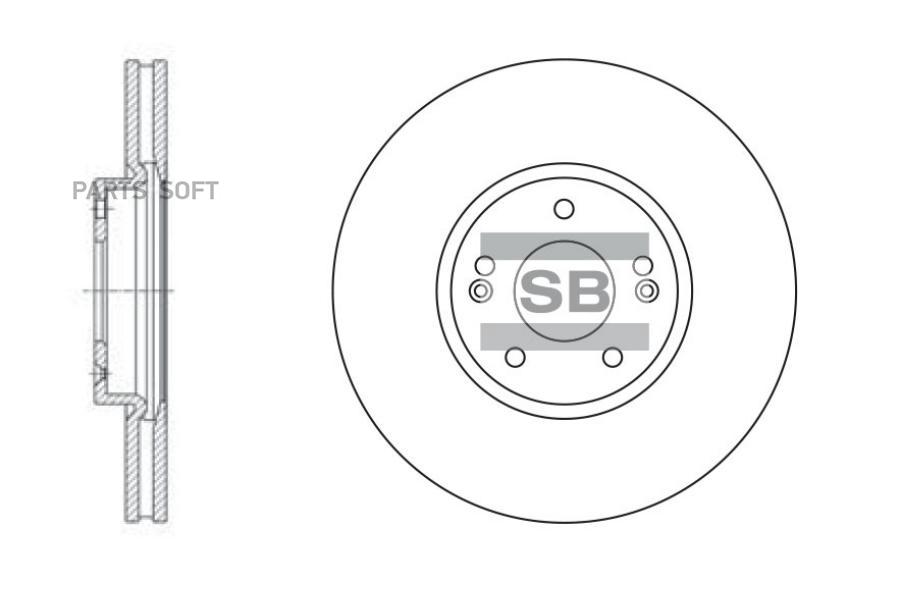 

Диск тормозной передний HYUNDAI Santa Fe 2006-> /Vent.D=321mm SANGSIN BRAKE SD1053