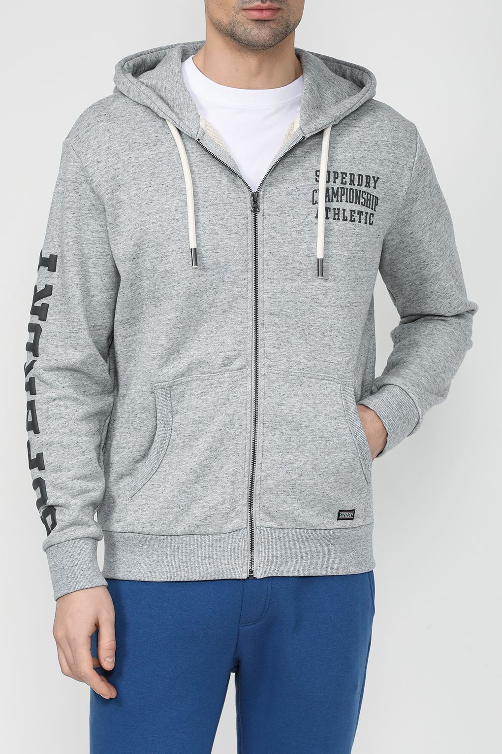 

Толстовка мужская Superdry M2012106A серая S, Серый, M2012106A
