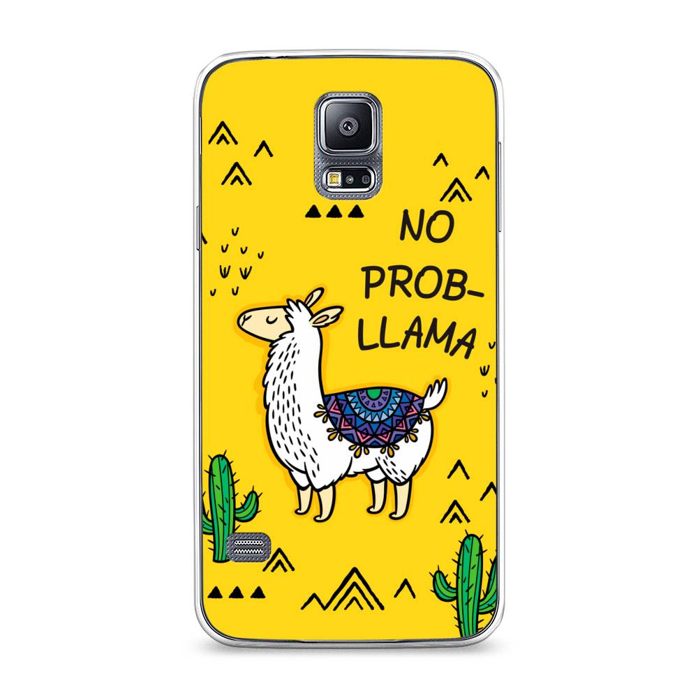 

Чехол Awog на Samsung Galaxy S5 "No probLLama", Желтый;черный;синий, 24150-2