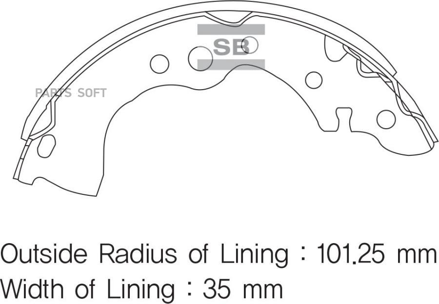 

Колодки тормозные Sangsin brake барабанные SA131