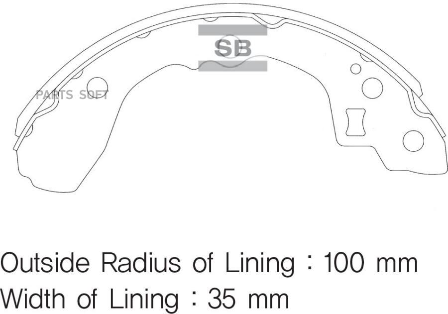 

Колодки тормозные Sangsin brake барабанные SA053